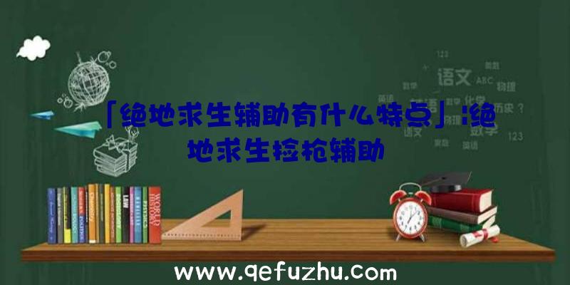 「绝地求生辅助有什么特点」|绝地求生捡枪辅助